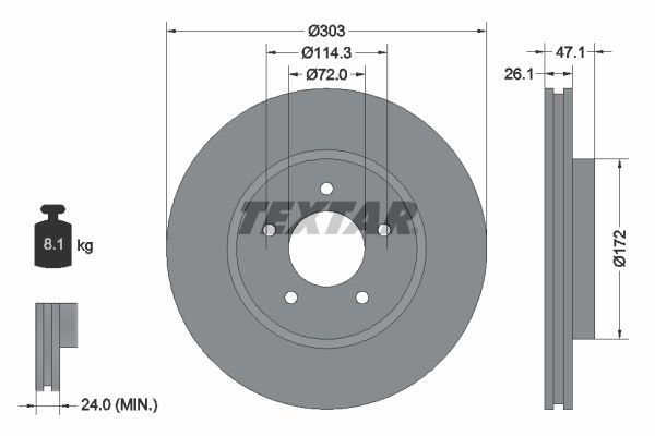 TEXTAR 92197703 Brake Disc