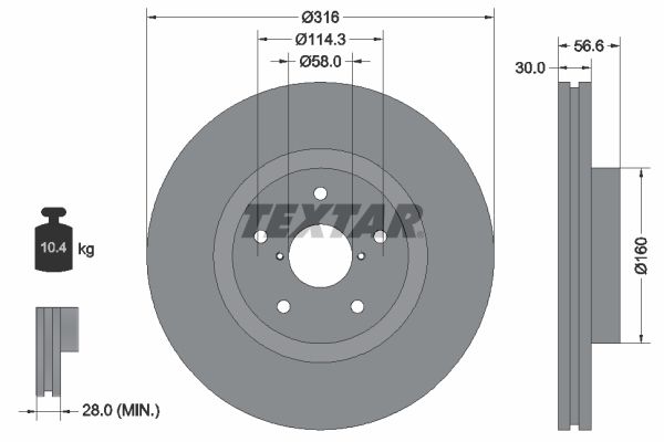 TEXTAR 92199203 Brake Disc