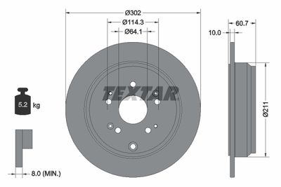 Brake Disc TEXTAR 92227203