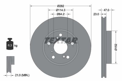 Brake Disc TEXTAR 92227503