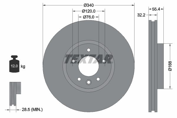 TEXTAR 92230305 Brake Disc