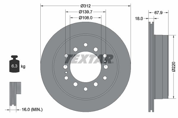 TEXTAR 92231003 Brake Disc