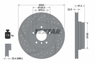 Brake Disc TEXTAR 92231203