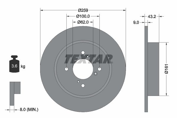 TEXTAR 92231403 Brake Disc