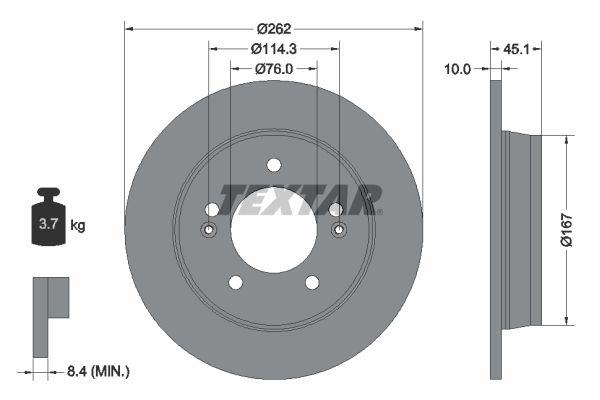 TEXTAR 92240003 Brake Disc