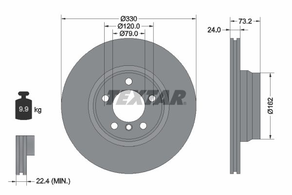 TEXTAR 92242005 Brake Disc