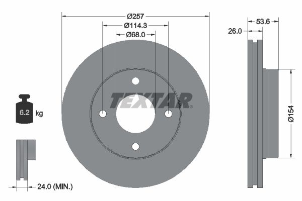TEXTAR 92253103 Brake Disc