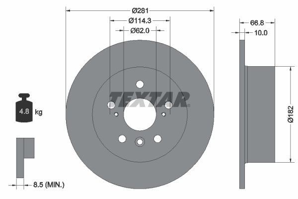 TEXTAR 92257803 Brake Disc