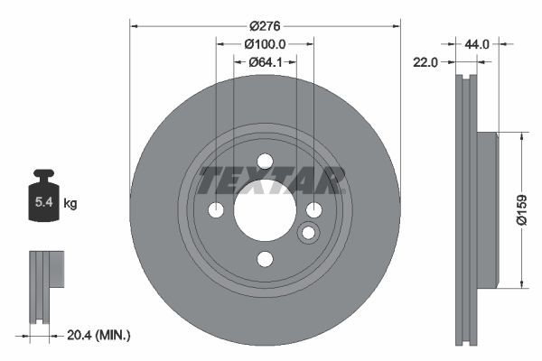 TEXTAR 92262403 Brake Disc