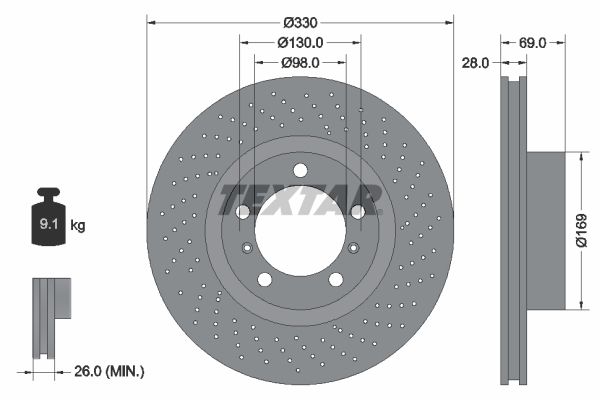 TEXTAR 92279705 Brake Disc