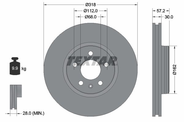 TEXTAR 92282705 Brake Disc