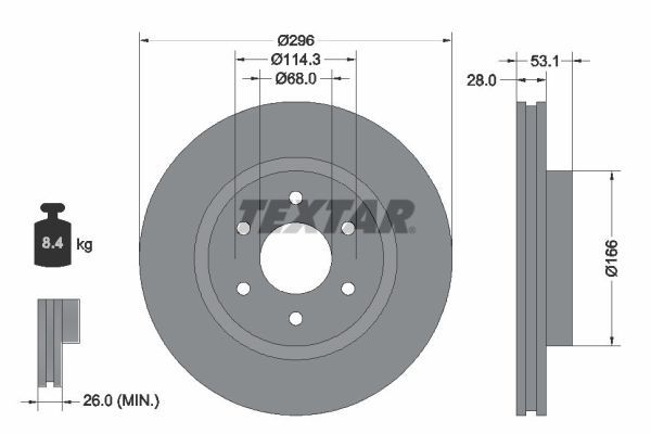 TEXTAR 92285803 Brake Disc