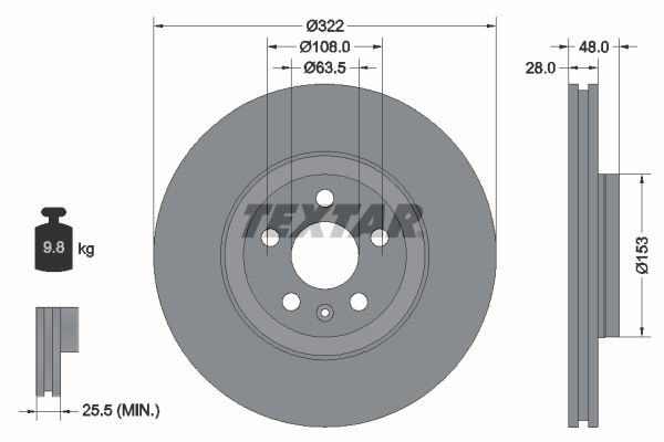 TEXTAR 92287405 Brake Disc