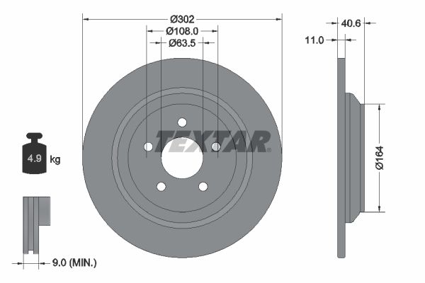 TEXTAR 92292403 Brake Disc