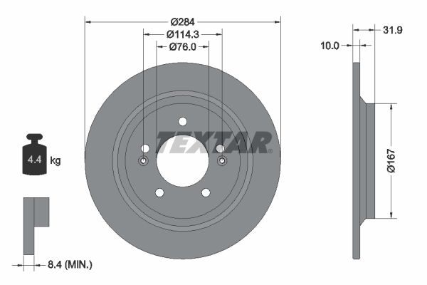 TEXTAR 92293103 Brake Disc