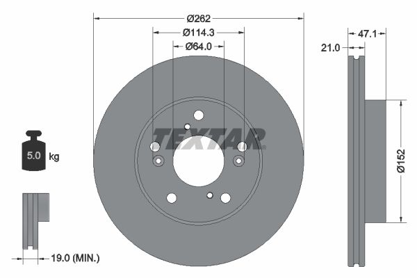 TEXTAR 92294503 Brake Disc