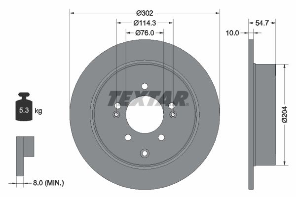 TEXTAR 92294903 Brake Disc