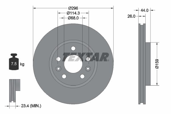 TEXTAR 92300703 Brake Disc