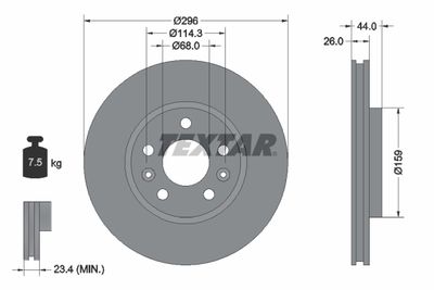 Brake Disc TEXTAR 92300703