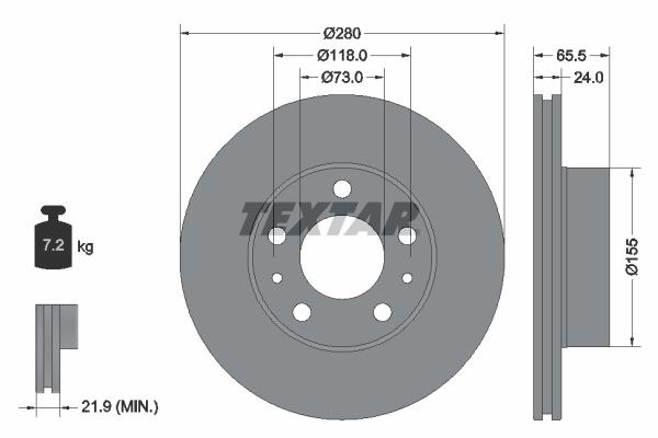TEXTAR 92305203 Brake Disc