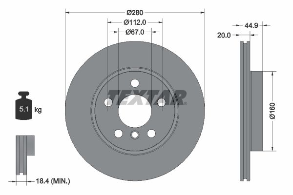 TEXTAR 92305303 Brake Disc