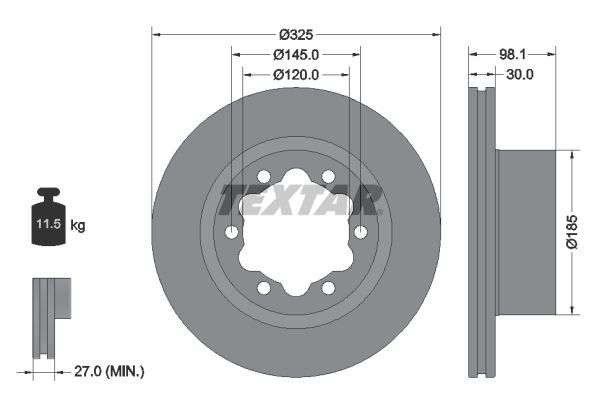 TEXTAR 92305803 Brake Disc