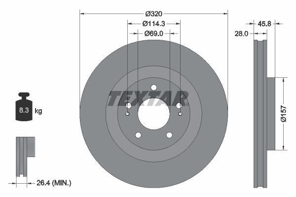 TEXTAR 92306503 Brake Disc