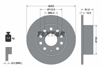 Brake Disc TEXTAR 92306603