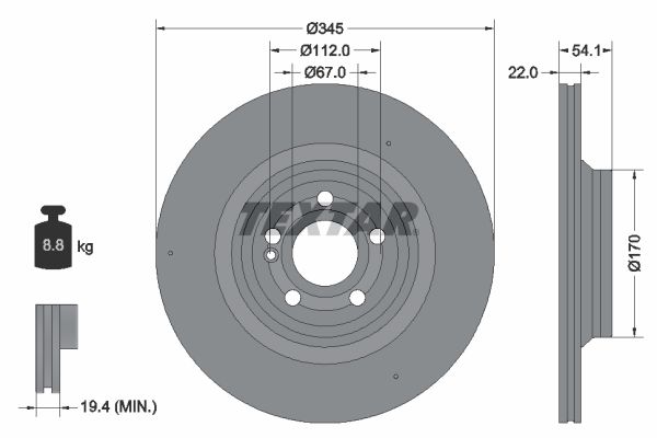 TEXTAR 92307005 Brake Disc
