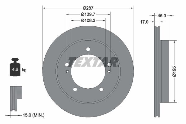TEXTAR 92314103 Brake Disc