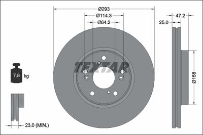 Brake Disc TEXTAR 92321303