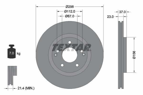 TEXTAR 92324903 Brake Disc