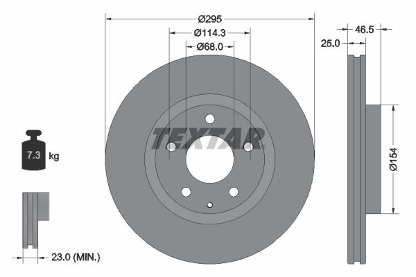 TEXTAR 92326203 Brake Disc