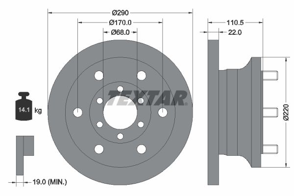 TEXTAR 93095100 Brake Disc