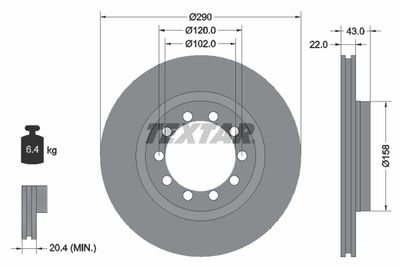 Brake Disc TEXTAR 93117400