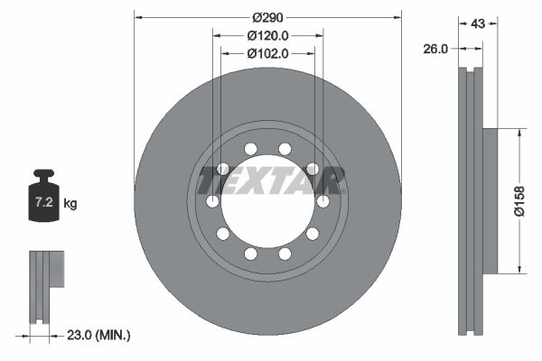 TEXTAR 93117500 Brake Disc