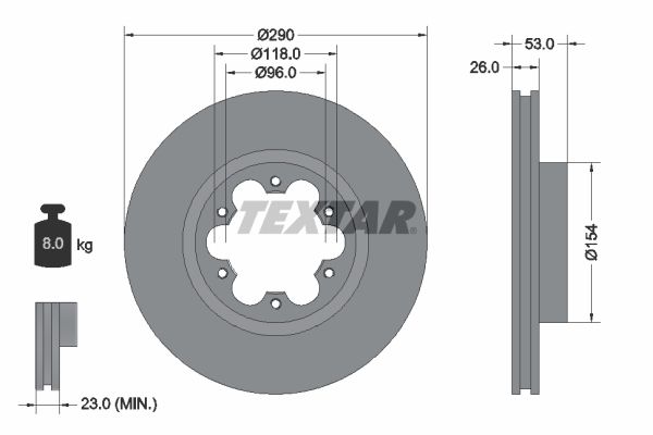 TEXTAR 93240600 Brake Disc