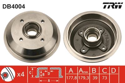 Brake Drum TRW DB4004