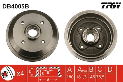 Brake Drum TRW DB4005B