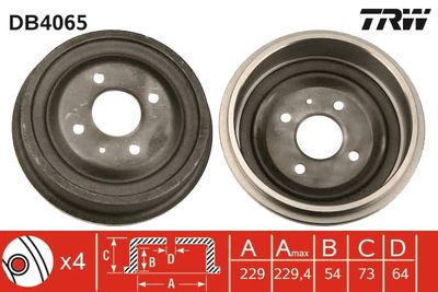 Brake Drum TRW DB4065