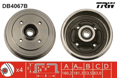 Brake Drum TRW DB4067B