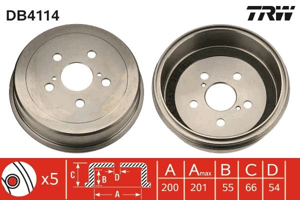 TRW DB4114 Brake Drum