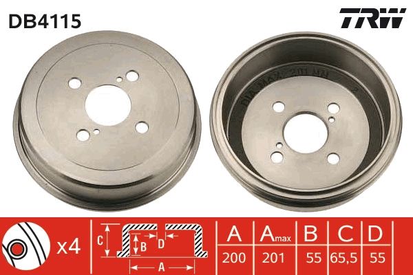 TRW DB4115 Brake Drum