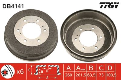 Brake Drum TRW DB4141