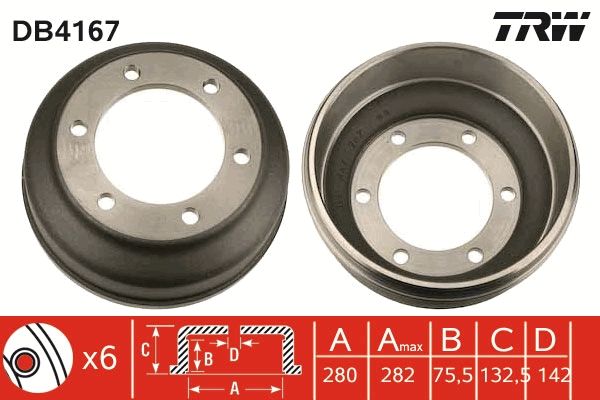 TRW DB4167 Brake Drum