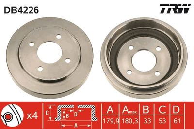 Brake Drum TRW DB4226