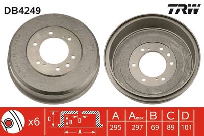 Brake Drum TRW DB4249