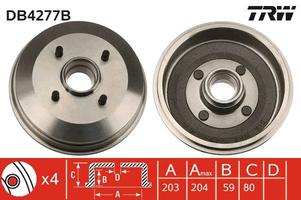 TRW DB4277B Brake Drum