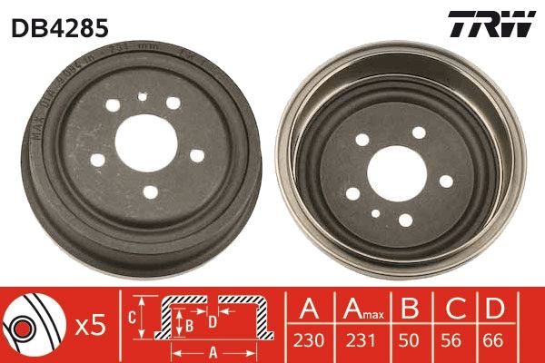 TRW DB4285 Brake Drum