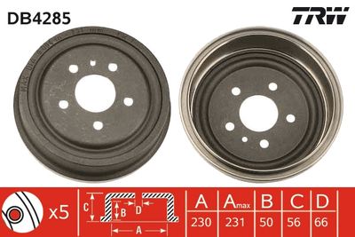 Brake Drum TRW DB4285